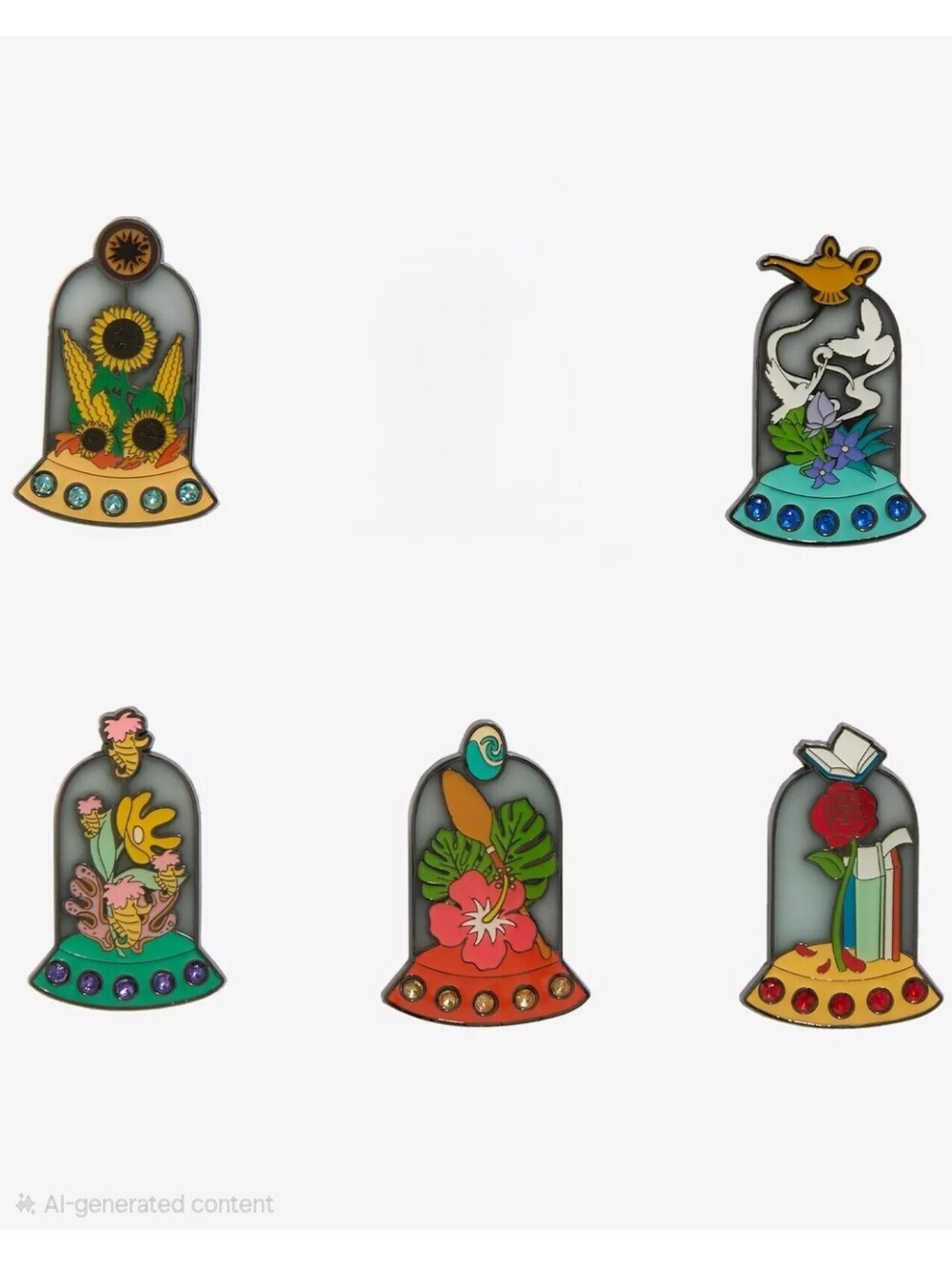 Loungefly Disney Princess Terrarium Blind Box Enamel Pin- 5 pins